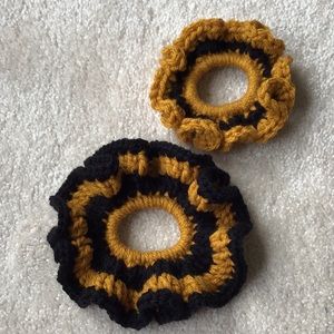 NEW Steeler Hair Scrunchies SET Crochet Handmade